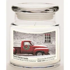 Courtside Market Soy Candle W/ Essential Oils + Lid- Red Pick-Up Truck