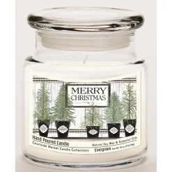 Courtside Market Soy Candle W/ Essential Oils + Lid - Merry Christmas