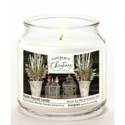 Courtside Market Soy Candle W/ Essential Oils + Lid - Merry Cardinals