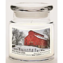 Courtside Market Soy Candle W/ Essential Oils + Lid - Snow At The Farm