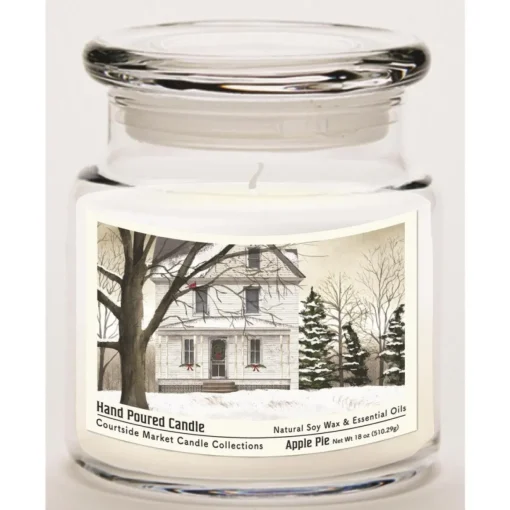 Courtside Market Soy Candle With Essential Oils + Lid- White Christmas