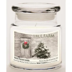Courtside Market Soy Candle W/ Essential Oils + Glass Lid - Tree Farm