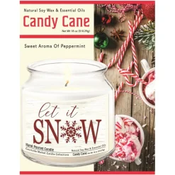 Courtside Market Soy Candle W/ Essential Oils + Glass Lid- Let It Snow