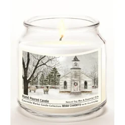 Courtside Market Soy Candle W/ Essential Oils + Lid - Christmas Chapel
