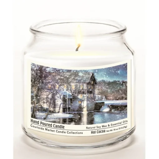 Courtside Market Soy Candle W/ Essential Oils + Lid- Winter Wonderland