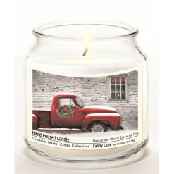 Courtside Market Soy Candle W/ Essential Oils + Lid- Red Pick-Up Truck