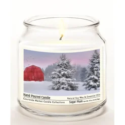 Courtside Market Soy Candle W/ Essential Oils + Glass Lid - Tree Farm