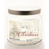 Courtside Market White Christmas Infused Wax Candle With Silver Lid