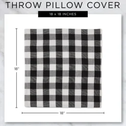 Design Imports Checkered Pillow Covers 18X18 Set Of 4