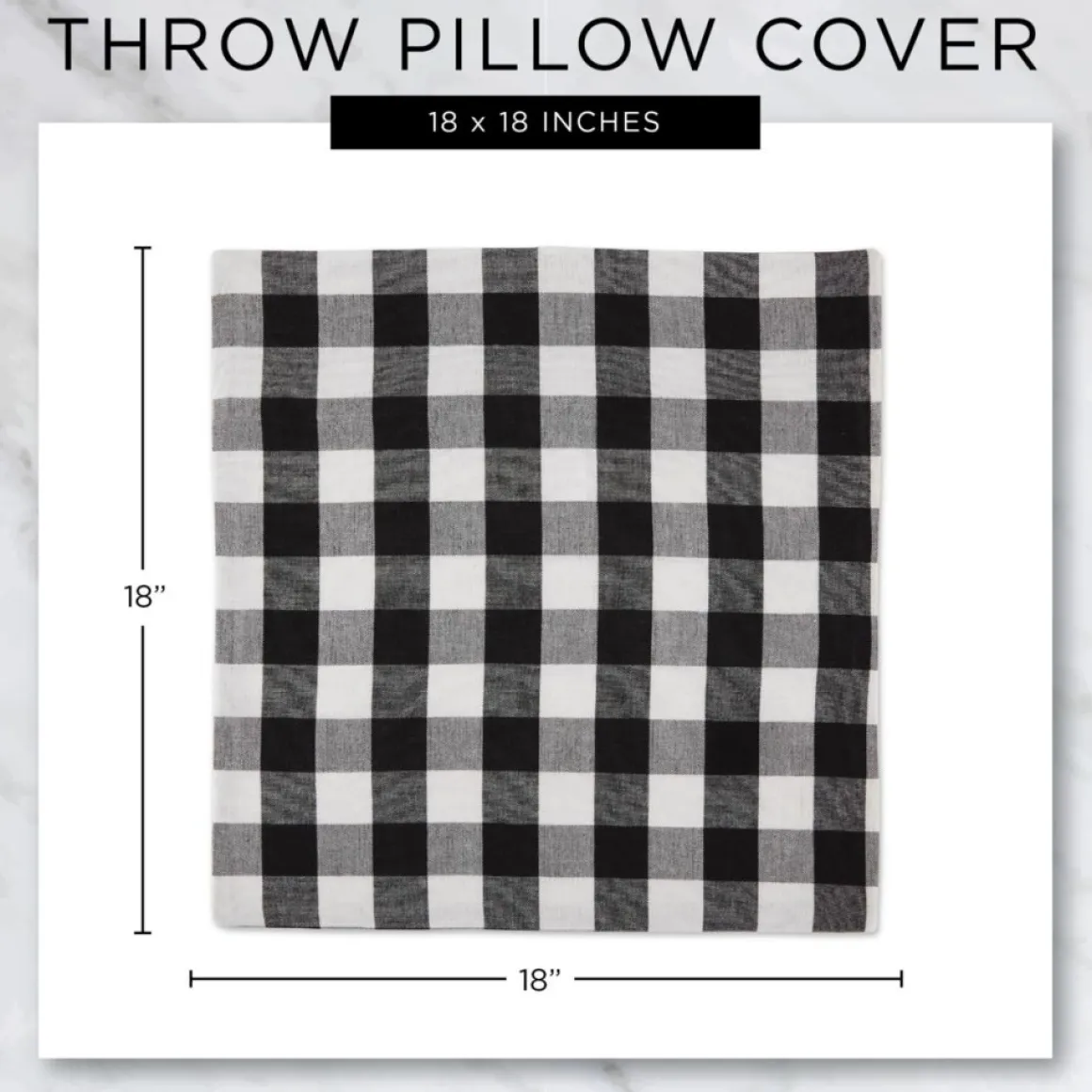 Design Imports Checkered Pillow Covers 18X18 Set Of 4