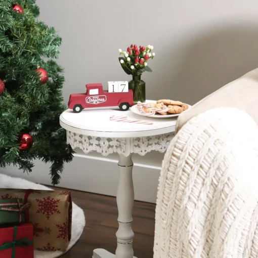 Design Imports Christmas Tree Truck Tabletop Block Calendar