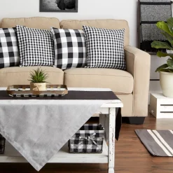Design Imports Gingham Buffalo Check Pillow Covers Set Of 4