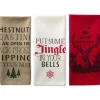 Design Imports Holiday Stag Christmas Print Kitchen Towel Set Of 3