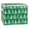 Design Imports Triple Christmas Tree Print Ornament Storage Bin, Large