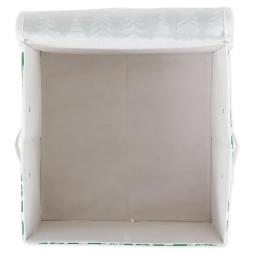 Design Imports Triple Christmas Tree Print Ornament Storage Bin, Large