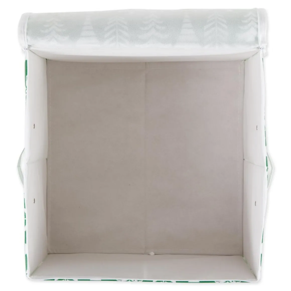 Design Imports Triple Christmas Tree Print Ornament Storage Bin, Large