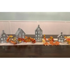 Emryn House 5Pc Farmhouse Village Set With String Lights