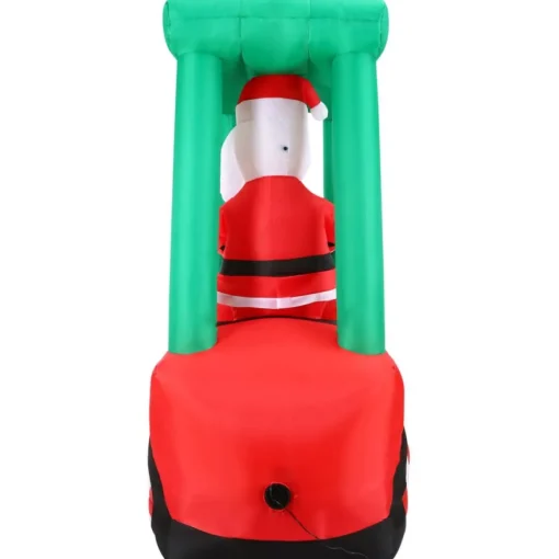 Fraser Hill Farm 6 Ft. Pre-Lit Inflatable Santa In Fork Lift