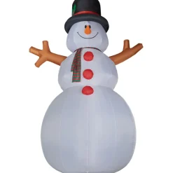 Fraser Hill Farm 20' Jolly Snowman Inflatable W Rgb Lights And Bag