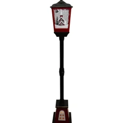 Fraser Hill Farm 53" Musical Street Lamp W/ Flying Santa