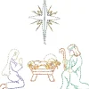 Fraser Hill Farm Christmas Giant Outdoor Lights 4-Piece Nativity Set