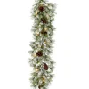 Fraser Hill Farm 9-Ft Garland With Pinecones And Warm White Led Lights