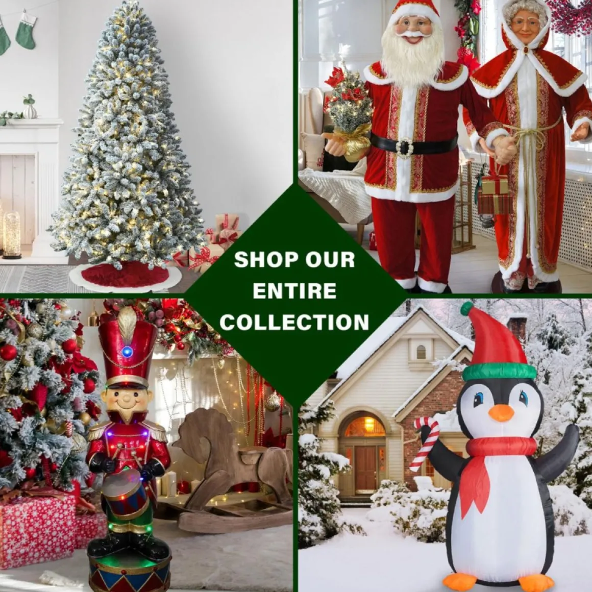 Fraser Hill Farm 7-Ft. Pre-Lit Inflatable Santa's Workshop