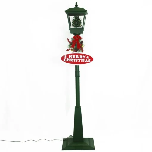 Fraser Hill Farm Let It Snow 71" Street Lamp W/ Tree & Signs Decor
