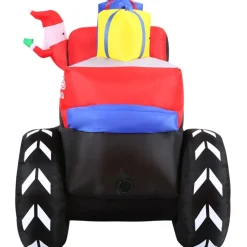 Fraser Hill 7-Ft. Wide Pre-Lit Inflatable Santa In Monster Truck