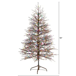 6' Frosted Berry Twig Christmas Tree With 350 Lights