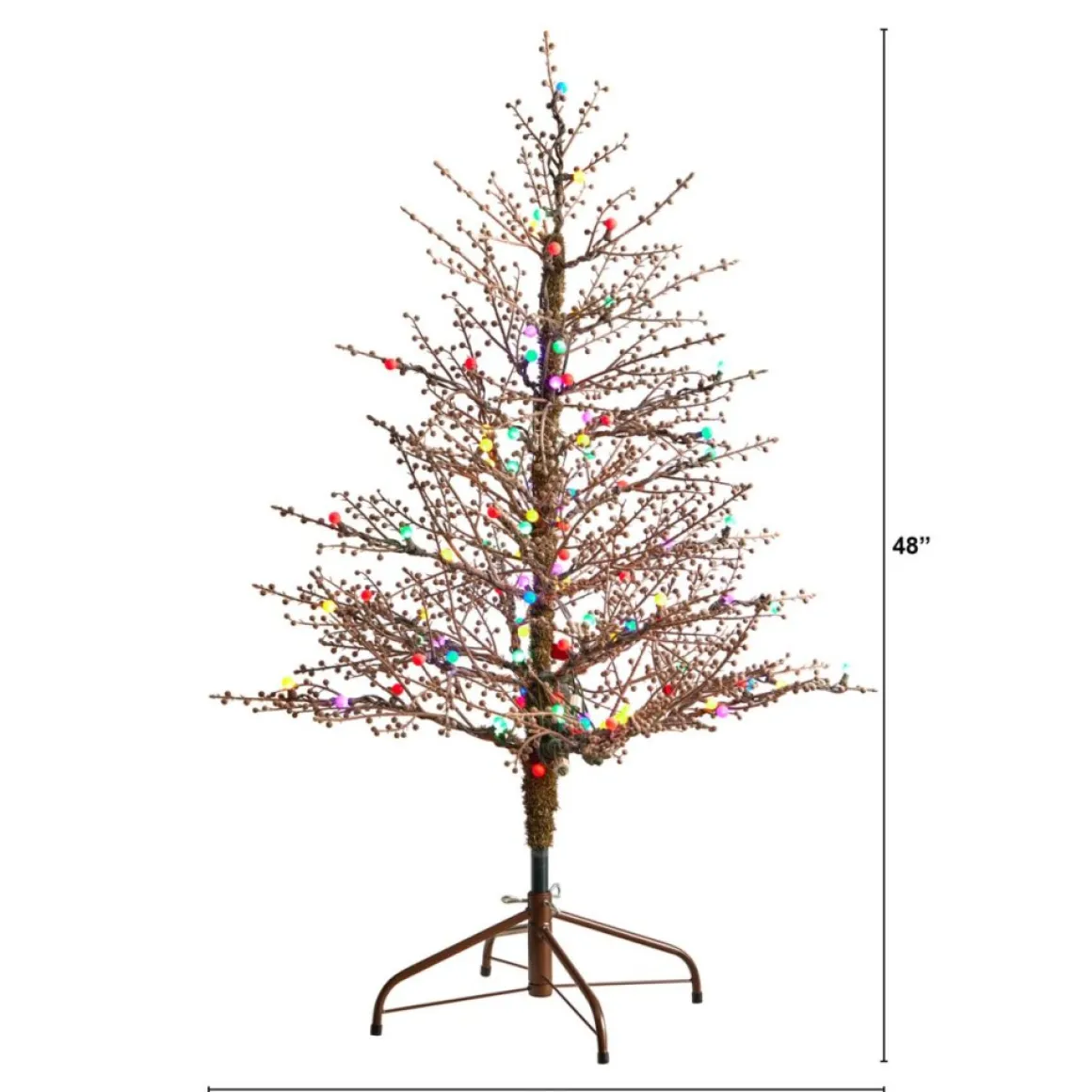 4' Frosted Berry Twig Christmas Tree With 100 Lights