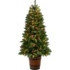 5' Frosted Pre-Lit Porch Christmas Tree With 200 Led Lights