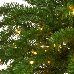 5 Ft. Christmas Palm Artificial Tree With 150 Warm White Led Lights