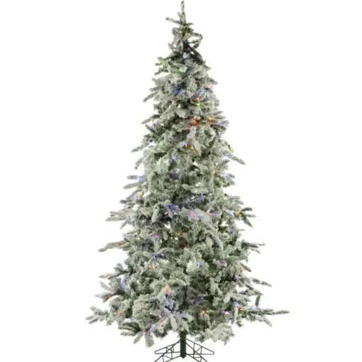 9-Ft. Flocked Mountain Pine Christmas Tree