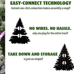 9-Ft. Flocked Mountain Pine Christmas Tree