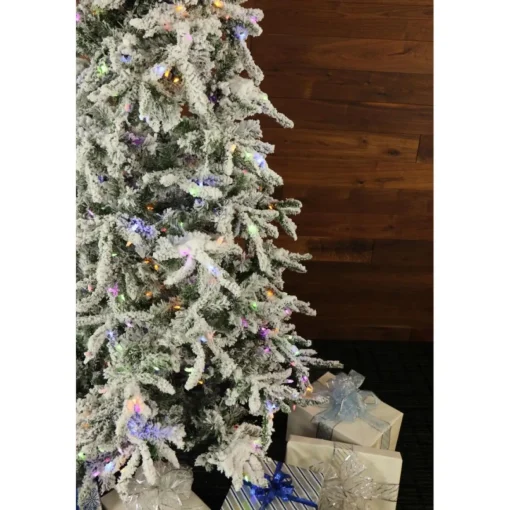 9-Ft. Flocked Mountain Pine Christmas Tree