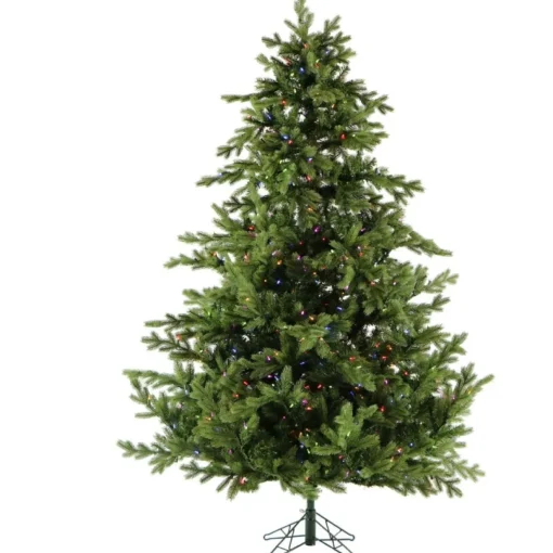 9-Ft. Foxtail Pine Christmas Tree With Multi-Color Led String Lighting