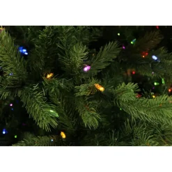 9-Ft. Foxtail Pine Christmas Tree With Multi-Color Led String Lighting