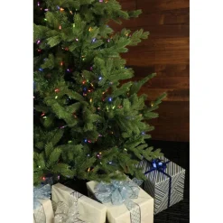 9-Ft. Foxtail Pine Christmas Tree With Multi-Color Led String Lighting