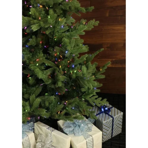 9-Ft. Foxtail Pine Christmas Tree With Multi-Color Led String Lighting