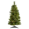 3 Ft. New Haven Pine Artificial Christmas Tree With 50 Warm White Led Lights And 93 Bendable Branche