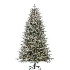 Gerson Company 7.5' Flocked Natural Swiss Mountain Fir With 800 Lights