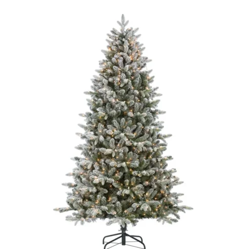 Gerson Company 7.5' Flocked Natural Swiss Mountain Fir With 800 Lights