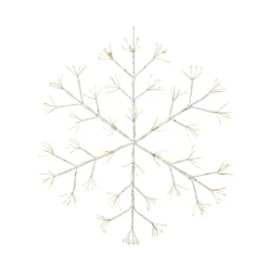 Gerson 24"Dia. Firecracker Led Hanging Snowflake W/Outdoor Battery Box