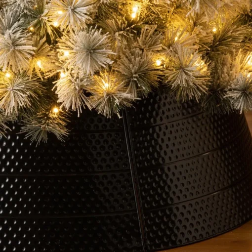 Glitzhome 40.5" D Christmas Hammered Metal Tree Collar