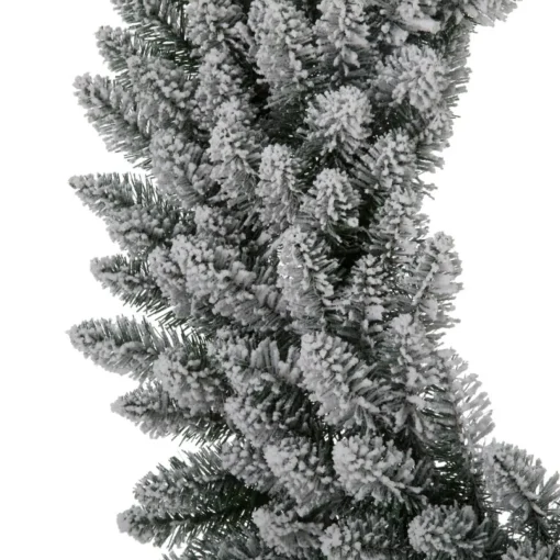 Glitzhome 36" D Oversized Pre-Lit Snow Flocked Christmas Wreath