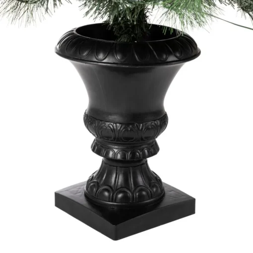 Glitzhome 4 Ft. Flockedchristmastree With Pinecone And Berries