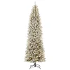 Glitzhome 9 Ft. Preloaded Led Pencil Fir Artificial Christmas Tree