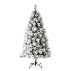 Glitzhome 6 Ft. Preloaded Led Pencil Pine Artificial Christmas Tree