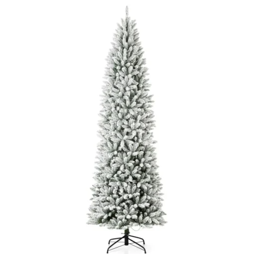 Glitzhome 9 Ft. Preloaded Led Pencil Fir Artificial Christmas Tree